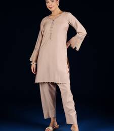 Women Solid Kurti with Trousers