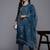 Embroidered Thread Work Chanderi Silk Kurta With Trousers & Dupatta