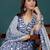 Floral Printed V-Neck Pure Cotton Straight Kurta With Trousers & Dupatta