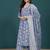 Floral Printed V-Neck Pure Cotton Straight Kurta With Trousers & Dupatta