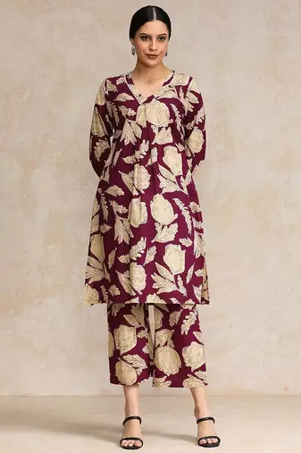 Women Floral Printed Regular Pure Cotton Kurta Set