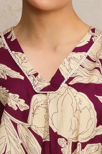 Women Floral Printed Regular Pure Cotton Kurta Set