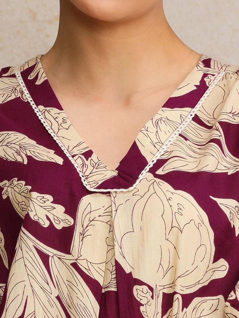 Women Floral Printed Regular Pure Cotton Kurta Set