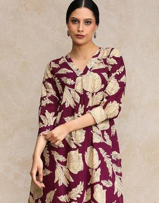 Women Floral Printed Regular Pure Cotton Kurta Set 6