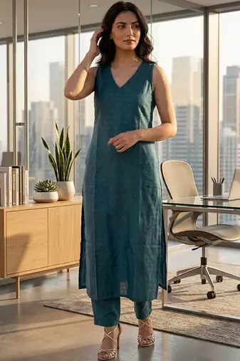 Women Regular Kurta with Trousers