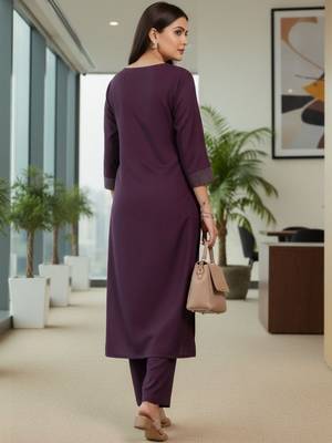 Women Ethnic Motifs Embroidered Regular Thread Work Kurta with Trousers & With Dupatta 3