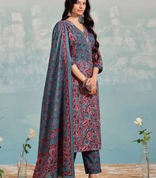 Women Floral Printed Regular Kurta with Trousers & With Dupatta