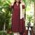 Beautiful maroon pochampally ikkat handloom cotton straight kurta set with dupatta