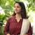 Beautiful maroon pochampally ikkat handloom cotton straight kurta set with dupatta