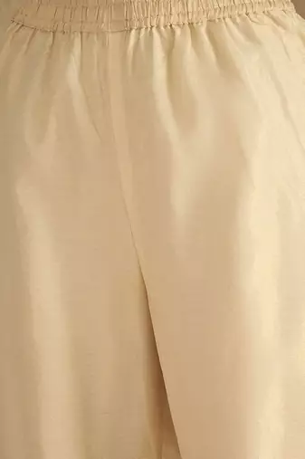 Yoke Design Round Neck Straight Kurta With Palazzos And Dupatta