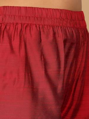 Maroon Paisley Embroidered Regular Sequinned Kurta With Trouser With Dupatta 4