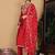 Maroon Paisley Embroidered Regular Sequinned Kurta With Trouser With Dupatta