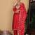 Maroon Paisley Embroidered Regular Sequinned Kurta With Trouser With Dupatta