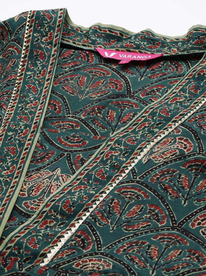 Women Ethnic Motifs Printed Gotta Patti Kurta with Trousers & With Dupatta