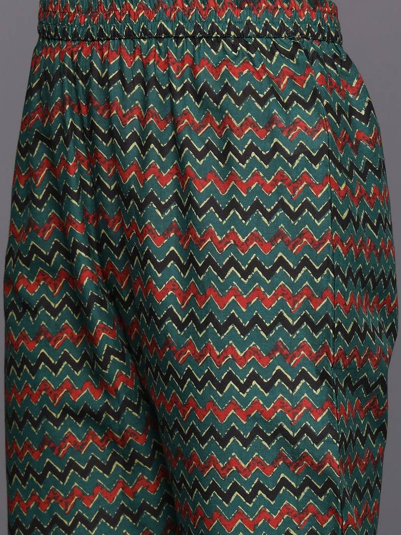 Women Ethnic Motifs Printed Gotta Patti Kurta with Trousers & With Dupatta