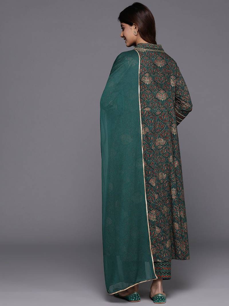 Women Ethnic Motifs Printed Gotta Patti Kurta with Trousers & With Dupatta