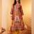 Women Ethnic Motifs Printed Regular Gotta Patti Chanderi Silk Kurta Trousers