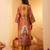 Women Ethnic Motifs Printed Regular Gotta Patti Chanderi Silk Kurta Trousers