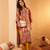 Women Ethnic Motifs Printed Regular Gotta Patti Chanderi Silk Kurta Trousers