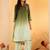Green Ombre Dyed Mandarin Collar Sequinned Kurta With Trouser