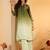Green Ombre Dyed Mandarin Collar Sequinned Kurta With Trouser