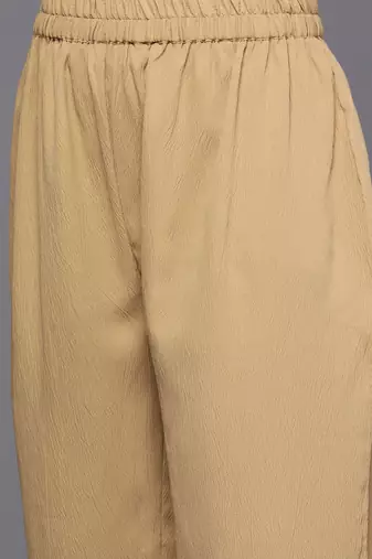 Regular Silk Crepe Kurta with Trousers & Dupatta