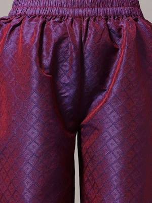 Geometric Woven Design Regular Zari Kurta with Trousers & Dupatta 3