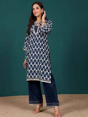 Women Ethnic Motifs Printed Regular Pure Cotton Kurta with Trousers & With Dupatta 7
