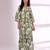 Floral Printed V-Neck Pure Cotton Straight Kurta With Trousers