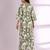 Floral Printed V-Neck Pure Cotton Straight Kurta With Trousers