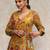 Floral Printed V-Neck Angrakha Kurta With Trousers