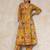 Floral Printed V-Neck Angrakha Kurta With Trousers
