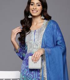 Bandhani Embroidered Sequinned Silk Georgette Republic Day Kurta With Trousers & Dupatta