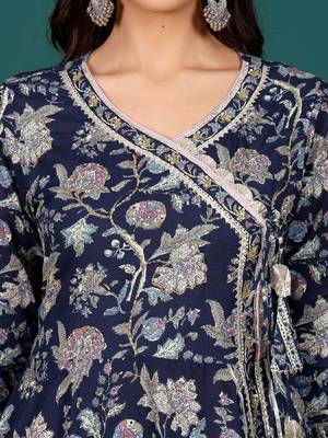 Women Ethnic Motifs Printed Regular Pure Cotton Kurta with Trousers & With Dupatta 2