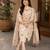 Beautiful black handwoven jamdani cotton straight kurta pant with tassel dupatta set
