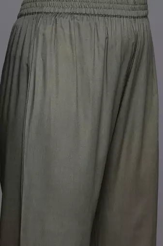 Ethnic Motif Thread Embroidered Kurta with Embroidered Trousers & Dupatta