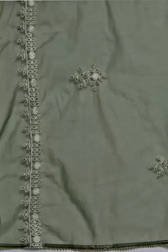 Ethnic Motif Thread Embroidered Kurta with Embroidered Trousers & Dupatta