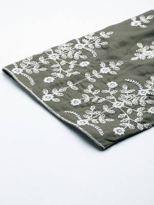 Ethnic Motif Thread Embroidered Kurta with Embroidered Trousers & Dupatta 9