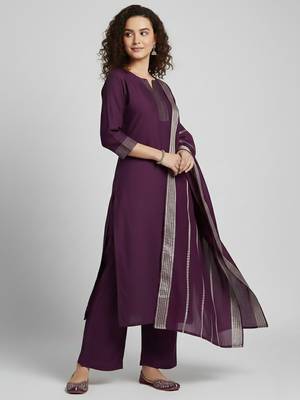 Women Regular Kurta with Palazzos & With Dupatta 3