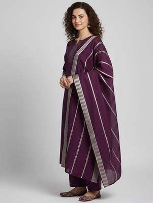 Women Regular Kurta with Palazzos & With Dupatta 4
