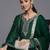 Women Round Neck Sequinned & Zari Kurta & Trouser With Fringed Detail Dupatta