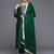 Women Round Neck Sequinned & Zari Kurta & Trouser With Fringed Detail Dupatta