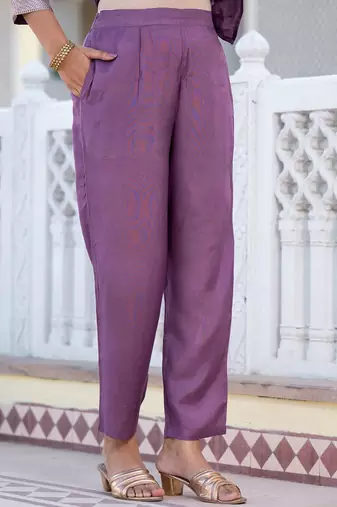 Regular Chanderi Silk Kurta with Trouser & Dupatta