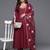 Women Embroidered Thread Work Anarkali Kurta with Trousers & With Dupatta