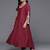 Women Embroidered Thread Work Anarkali Kurta with Trousers & With Dupatta