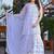Thread Work Embroidered Straight Kurta With Sharara & Dupatta