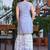 Thread Work Embroidered Straight Kurta With Sharara & Dupatta