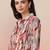 Beige Abstract Printed Shirt Collar Straight Kurta With Trouser