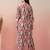Beige Abstract Printed Shirt Collar Straight Kurta With Trouser