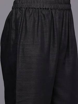 Ethnic Motifs Embroidered Zari Panelled Kurta With Trousers & Dupatta 4